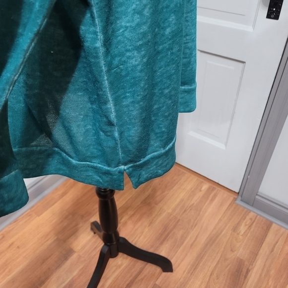 Lane Bryant Burnout 4 Leaf Clover Embroidered Green Sweatshirt Top size 18/20 - Picture 4 of 6